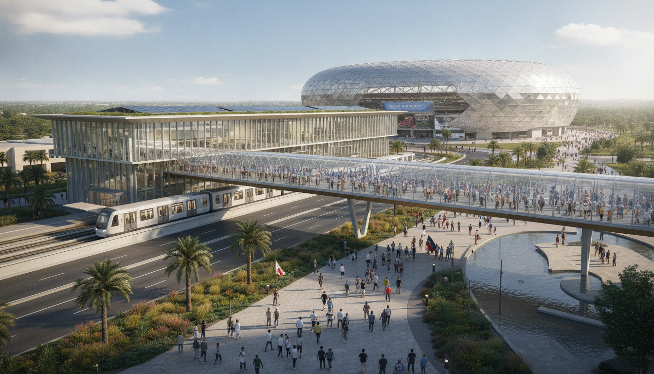 Nova estacao de metro conectando ao estadio da Copa 2026